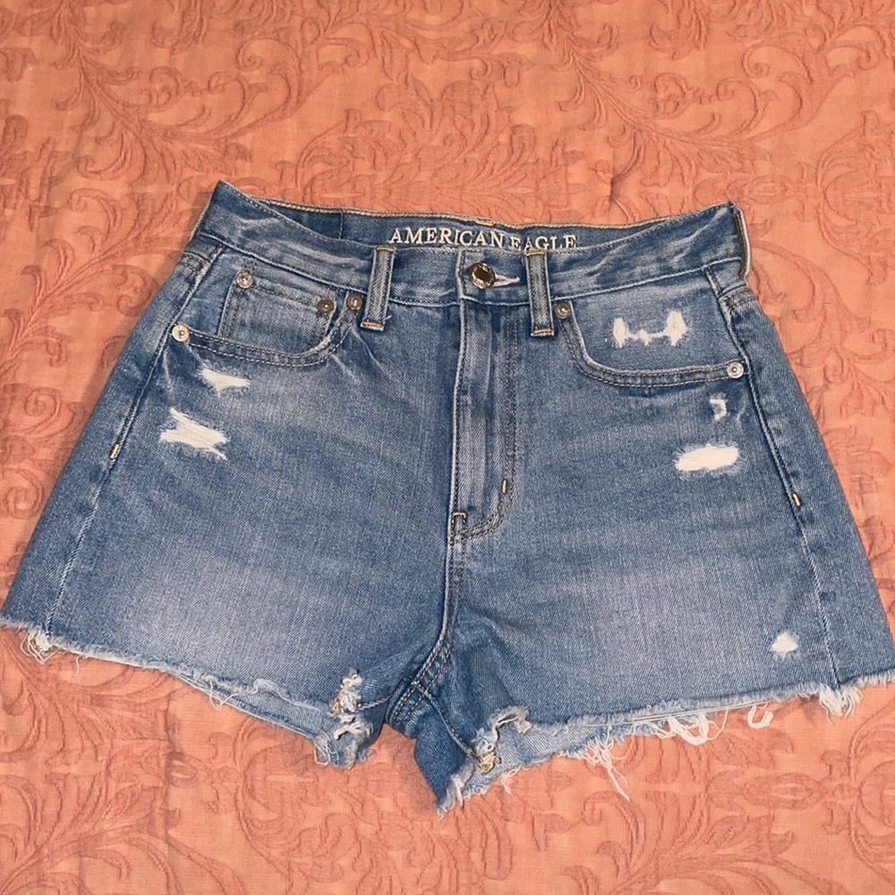 AE Distressed Mom Shorts